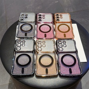 เคสโทรศัพท์ลายคลื่นประกายเพชรหลากสีพร้อมฟิล์มติดเลนส์สำหรับ Samsung S26Ultra S25 S24 Plus เคสโทรศัพท์ TPU - Product Image 1