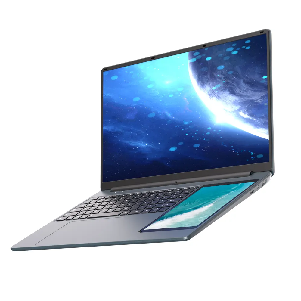 Crelander Màn hình kép máy tính xách tay Intel Bộ vi xử lý 15.6 inch IPS Màn hình 7 inch màn hình cảm ứng Ram 16GB 2TB SSD kinh doanh máy tính xách tay máy tính