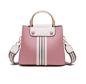 China wholesale fashionable handbags ladies leather satchel pink hand china supplier handbag for girls