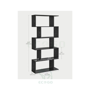 Estantería Moderna de Bambú de 5 Niveles, Ecológica y Hecha a Mano, con Estantes de Almacenamiento para Sala de Estar y Oficina en Casa - Product Image 2
