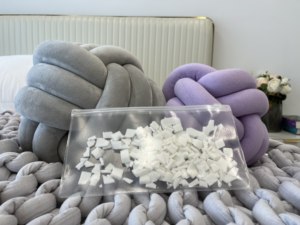 Home Decor Velvet Knitted Stress-relieving Knot <strong>Pillow</strong> Skillfully Hand-knotted Memory Foam Filling Hugget <strong>Snuggle</strong> Ball - Product Image 6