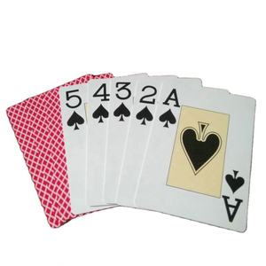 Fabrication de jeux de cartes de <span class=keywords><strong>poker</strong></span> de taille jumbo 100% plastique personnalisés, cartes à jouer en PVC imperméables, fournitures de casino - Product Image 2