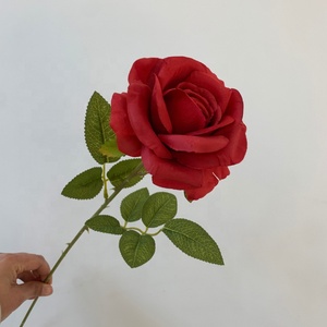 Flores artificiales de seda de un solo tallo para boda, Rosa melocotón, rosa, para Acción de Gracias, graduación, Pascua, 2017 - Product Image 6