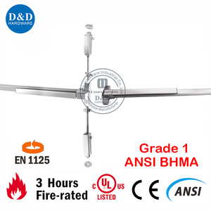 좋은 가격 2 포인트 래칭 상업용 도어 용 알람이있는 배터리 패닉 출구 장치 바 - Product Image 4