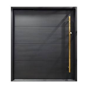 <span class=keywords><strong>Porte</strong></span> <span class=keywords><strong>d</strong></span>'<span class=keywords><strong>entrée</strong></span> pivotante moderne de luxe en fer, antivol, pour villas, <span class=keywords><strong>entrée</strong></span> principale, avec taille personnalisée, noire - Product Image 2