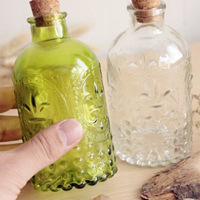 Bouteille diffuseur d'aromathérapie en verre rétro de luxe vide 250 ml avec bouchon en liège, sérigraphie, logo personnalisé pour huile à ongles