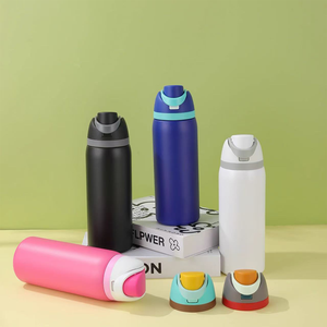 Bouteille d'eau isotherme en acier inoxydable FreeSip Sway de 30 oz avec <span class=keywords><strong>bec</strong></span> verseur bidirectionnel, paille intégrée et poignée de seau offerte - Product Image 1