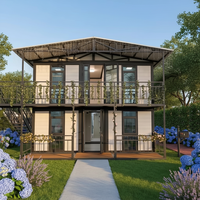 Casa Contenedor Prefabricada Expandible de 20 pies, Impermeable, Aislada, de Acero, de 2 a 5 Dormitorios con Cocina y Baño, Panel Sándwich para Villa