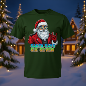 Santa Says Six Seven - Camiseta navideña para hombre, talla adulta - Product Image 3