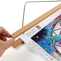 Cadre photo magnétique en bois avec peinture diamant 5D personnalisée, œuvres d'art en peinture à l'huile, cadre à axe suspendu