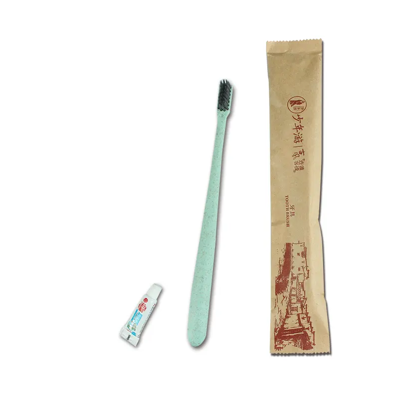 2022 adult straw soft hair Environmental protection disposable toothbrush can be customized hotel LOGO factory customization