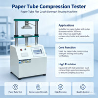 Machine d'essai de compression de noyaux de papier légers (120 kg) avec conversion multi-unités de force et de déplacement