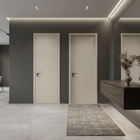 Porte intérieure moderne en bois, résistante à l'humidité, insonorisée, finition polymère CPL, pour chambre et hôtel