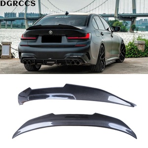 DGRCCS 3 Series G20 G28&M3 G80 PSM Style Carbon Fiber Rear Spoiler 2018-2023 Polished <b>Tape</b> Installation - Product Image 1