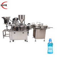 Machine de remplissage et de bouchage automatique HZPK pour liquides et pâtes, remplisseur à piston pour crème cosmétique, huile essentielle, eau, bouteilles en plastique et en verre