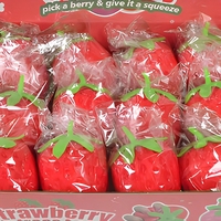 Jouet anti-stress fraise mignon, souple, extensible, à presser, jouet sensoriel, cadeau promotionnel de bureau