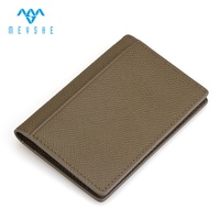 Benutzer definierte dunkelbraune hochwertige echte Leder Karte Brieftaschen schlanke Tasche Debit Kredit Visitenkarte halter Süßigkeiten Visitenkarten