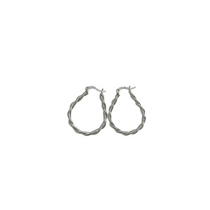 Kaiming S925 Sterling <b>Silver</b> Twisted Geometric <b>Hoop</b> Earrings 925 <b>Silver</b> Everyday Wear - Product Image 5