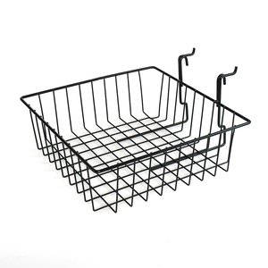 Panier en fil métallique multifonctionnel à grille noire pour étalage <span class=keywords><strong>de</strong></span> magasin en acier - Product Image 1