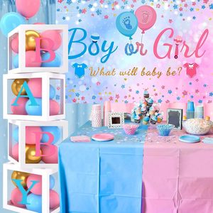 Dekorasi Kotak Balon Pengungkapan Jenis Kelamin Bayi untuk Pesta <span class=keywords><strong>Baby</strong></span> Shower Bayi Laki-laki atau Perempuan, Balon Lateks untuk Pesta Sambutan Bayi Baru Lahir, Dekorasi Pesta - Product Image 4