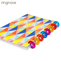 Disques en plastique RINGNOTE 24 mm, lot de 1000 disques transparents en forme de cœur de 1 pouce pour carnet et agenda