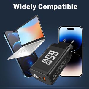 Computer Laptop <b>Adapter</b> Gallium Nitride GaN PD65W Fast Charger QC3.0 <b>Type</b>-<b>C</b> <b>USB</b> Ports Short Circuit Protection for U.S. UK - Product Image 3