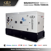 Générateur silencieux 110 kVA 88 kW triphasé AC 380 V 400 V 415 V, alimentation de secours industrielle avec ATS, cabine insonorisée, pour usine
