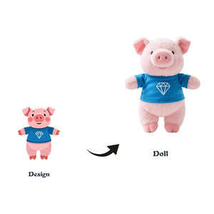 Peluche personalizzato a forma di cucciolo di cane, simpatico animale di peluche imbottito con cotone PP, ideale come regalo di alta qualità - Product Image 3