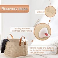 Panier de rangement en feutre beige écologique, design le plus récent, panier tissé à la main pour les couvertures, panier de rangement pour le salon