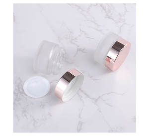 Vente en gros petit pot de crème en verre transparent givré rond de 5g 10g vide pots de crème en verre cosmétique pour les soins du visage et de la peau - Product Image 2