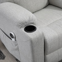 Fauteuil inclinable électrique moderne à double moteur avec dossier réglable en cuir, fonction massage et levage, idéal pour personnes âgées - Vente en gros