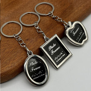 Promotion Picture Insert Frame <b>Key</b> Chain Holder <b>Ring</b> Keyring Decoration DIY Gifts Zinc Alloy Silver Metal Photo Frame Keychain - Product Image 5