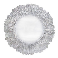 Assiette de présentation ronde en verre décorative, nouvelle, colorée, rayée, minimaliste