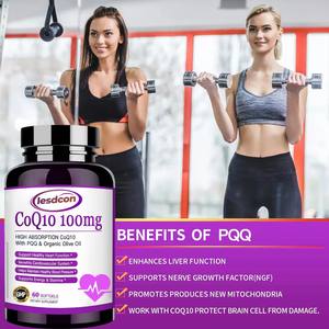 Оптовые капсулы CoQ10 OEM: Энергия, иммунитет, здоровье крови, веганская добавка для взрослых с поддержкой работы мозга - Product Image 2