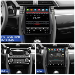 หน้าจอแอนดรอยด์ 14 ขนาด 10.4 นิ้ว สำหรับรถยนต์ฮอนด้า ซีวิค ปี 2016-2020 จอแบบเทสลา วิทยุติดรถยนต์ ระบบนำทาง GPS เครื่องเล่นวิดีโอ มัลติมีเดีย DSP รองรับ Carplay ชุดหัวหน้าจอพร้อมบลูทูธ - Product Image 3