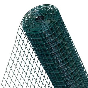 Malla de PVC de Fábrica, Verde y Negra, Recubierta de PVC, Malla de Alambre Soldada en Rollo, Antioxidante, Cuadrícula Metálica para Cercas de Jardín - Product Image 1
