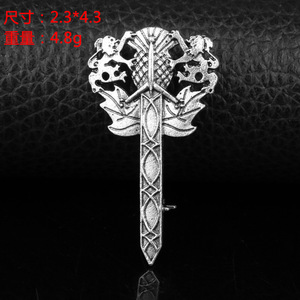 Broches <span class=keywords><strong>viking</strong></span> rétro à la mode créative Broche de chardon de fleur national écossais Broche de couronne de corsage d'amour Serviette de soie Boucle Pin - Product Image 2