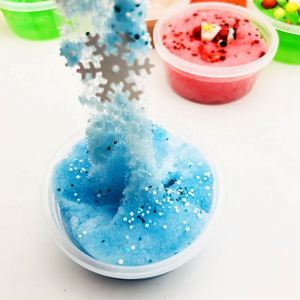 Kit de Pâte à Modeler Rose de Noël : Slime, Pâte à Modeler, Bonhomme de Neige, Licorne, Flocon de Neige, Décorations de Donuts aux Fruits - Jouet Anti-Stress pour Enfants - Product Image 6