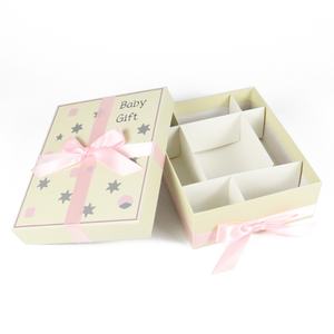 Customized logo New Born Keepsake Baptism Gift Box Packaging Biodegradable Lid and Base Baby <b>Shower</b> Clothing Socks Paper Box - Product Image 4