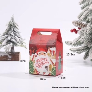 Joyeux Noël et Bonne Année, sac en papier kraft pour bonbons, boîte cadeau avec friandises DIY pour les fournitures de fête - Product Image 5