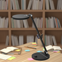 Lampe de table électrique LED à température de couleur réglable, simple, flexible, rotative, à intensité variable, portable, pour l'étude, la chambre à coucher, les bureaux