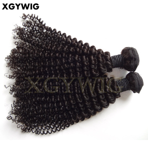 Cổ 10 "-30" giá xuất xưởng giá rẻ 100% Trinh Remy Brazil tóc con người màu sắc tự nhiên dệt bó kinky xoăn phần mở rộng - Product Image 2