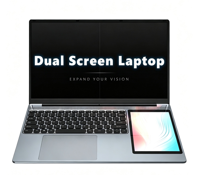 15.6 Inch Intel N100 ULAP Q15ZR Windows 11 16GB RAM+512GB Dual Screen Laptop for Business