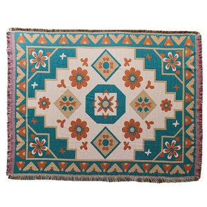 <b>Sofa</b> Cover Jacquard Floral Pattern Polyester Cotton Hand Washable Mediterranean Style <b>Slipcover</b> Custom Fit All Seasons - Product Image 4