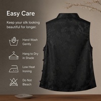 Gilet sans manches en soie satinée Xiangyunsha pour femme, col phénix, broderie française artisanale, nouveau style chinois