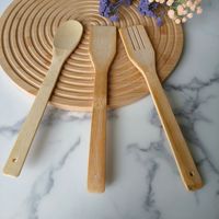 Cuillère de cuisine, ustensiles de cuisine pour casseroles et poêles antiadhésives, spatule de cuisine, fourchette à mélanger, ensemble d'ustensiles en bambou pour la maison