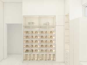 Elegante y Moderno Vestidor Independiente con Diseño Ajustable, Material de Madera Contrachapada e Iluminación Ambiental Suave - Product Image 5