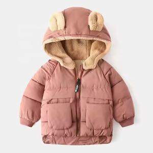 Veste pour enfants-Manteau d'hiver épais et chaud pour garçons et filles avec caractéristique imperméable, veste en duvet à oreilles d'ours de dessin animé à capuche d'automne - Product Image 4