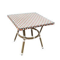 Ensemble de meubles d'extérieur en rotin Ensembles de meubles de bistrot en rotin/osier Meubles en rotin synthétique Table et chaise de café de jardin