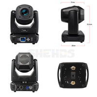 Prisme circulaire à 6 facettes Lyre Mini LED 100W Beam Spot Moving Head Dj Disco Stage Lights
